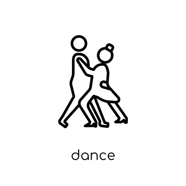 Dance Icon Trendy Modern Flat Linear Vector Dance Icon White — Stock Vector