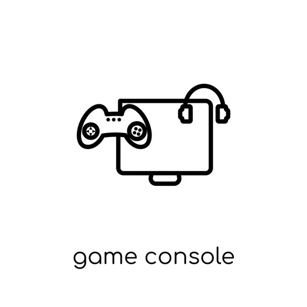 Icono Consola Juegos Moderno Moderno Vector Lineal Plano Icono Consola — Vector de stock