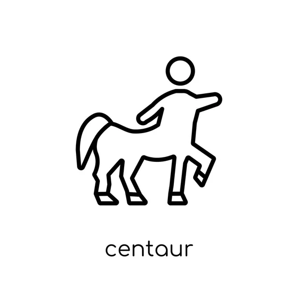 Centaur Icon Trendy Modern Flat Linear Vector Centaur Icon White — Stock Vector