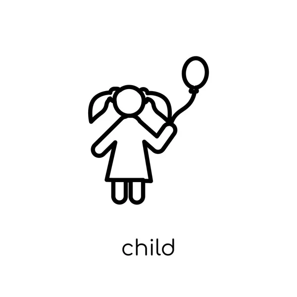 Икона Ребенка Модная Современная Плоская Иконка Линейного Вектора Ребенка Белом — стоковый вектор