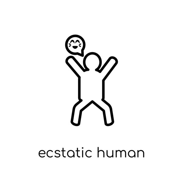 Экстатическая Человеческая Икона Модный Современный Плоский Линейный Вектор Экстатическая Человеческая — стоковый вектор