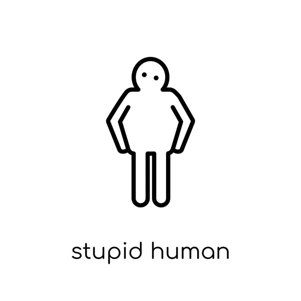 인간의 아이콘입니다 트렌디한 어리석은 인간의 아이콘 컬렉션 편집에서 배경에 일러스트 — 스톡 벡터