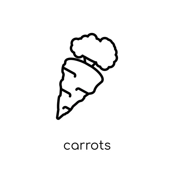 Значок Моркови Современный Модный Плоский Значок Линейной Моркови Белом Фоне — стоковый вектор