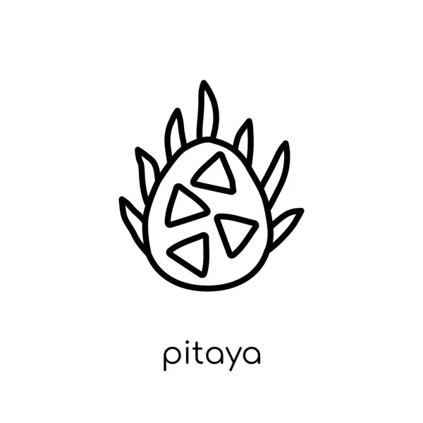 Icona Pitaya Trendy Moderno Piatto Lineare Icona Pitaya Vettore Sfondo — Vettoriale Stock
