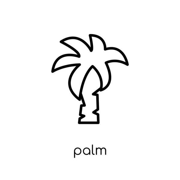 Palm Icon Trendy Modern Flat Linear Vector Palm Icon White — Stock Vector