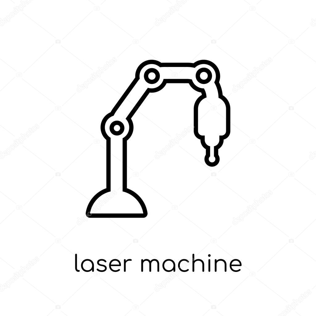Laser machine icon. Trendy modern flat linear vector laser machine icon on white background from thin line Electronic devices collection, outline vector illustration
