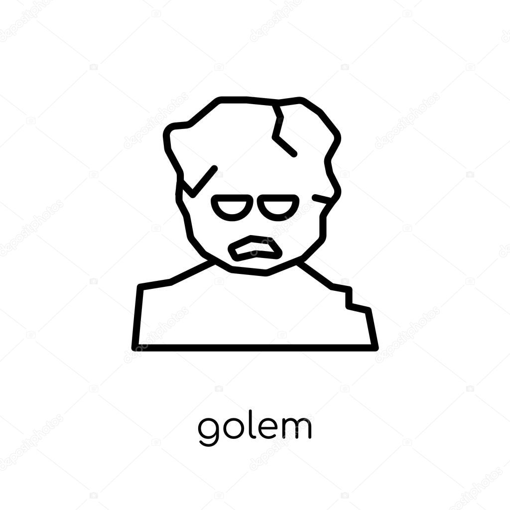 Golem icon. Trendy modern flat linear vector Golem icon on white background from thin line Fairy Tale collection, editable outline stroke vector illustration
