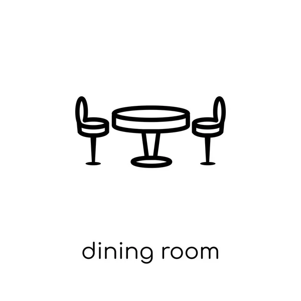 Icono Del Comedor Moderno Moderno Vector Lineal Plano Icono Del — Archivo Imágenes Vectoriales