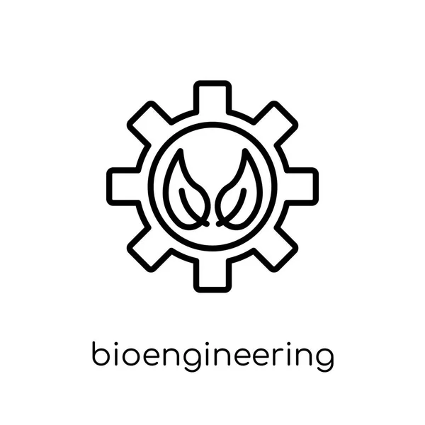 Ikona Bioinżynierii Modny Nowoczesny Liniowych Płaskich Wektor Bioinżynierii Ikona Białym — Wektor stockowy