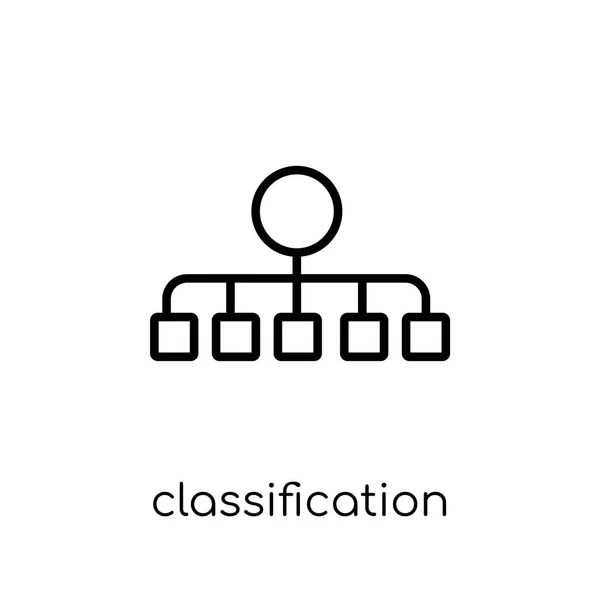 Icona Classificazione Moderna Icona Classificazione Vettoriale Lineare Piatta Tendenza Sfondo — Vettoriale Stock