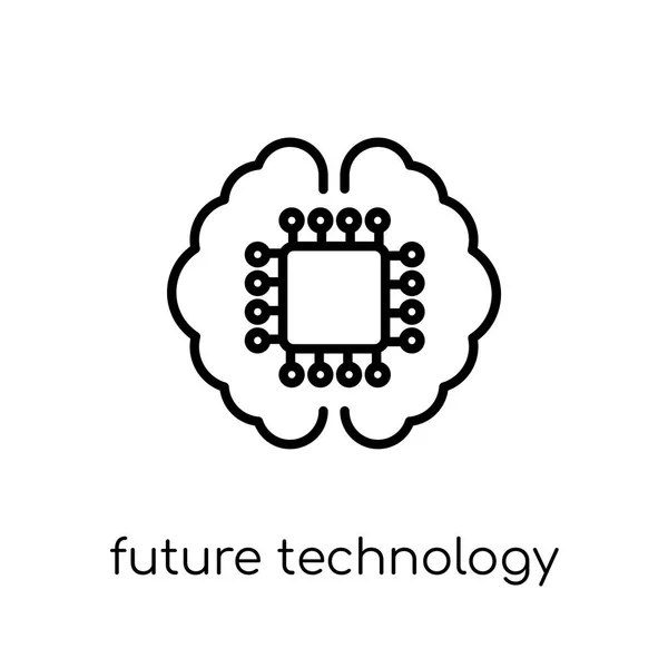 Technologia Przyszłości Ikona Modny Nowoczesny Płaskim Liniowe Wektor Przyszłych Technologii — Wektor stockowy
