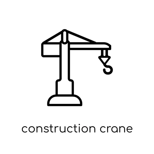 Icono Grúa Construcción Icono Moderno Moderno Grúa Construcción Vectores Lineales — Vector de stock