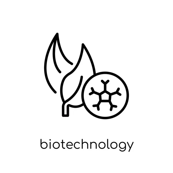 Ikona Biotechnologii Modny Nowoczesny Liniowych Płaskich Wektor Biotechnologii Ikona Białym — Wektor stockowy