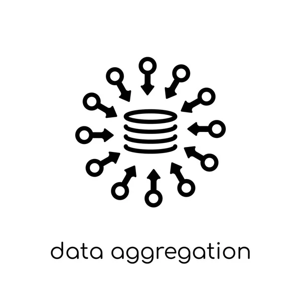 Icono Agregación Datos Icono Moderno Moderno Agregación Datos Vector Lineal — Vector de stock