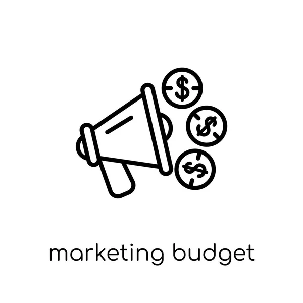 Icône Budget Marketing Tendance Moderne Plat Vecteur Linéaire Marketing Budget — Image vectorielle