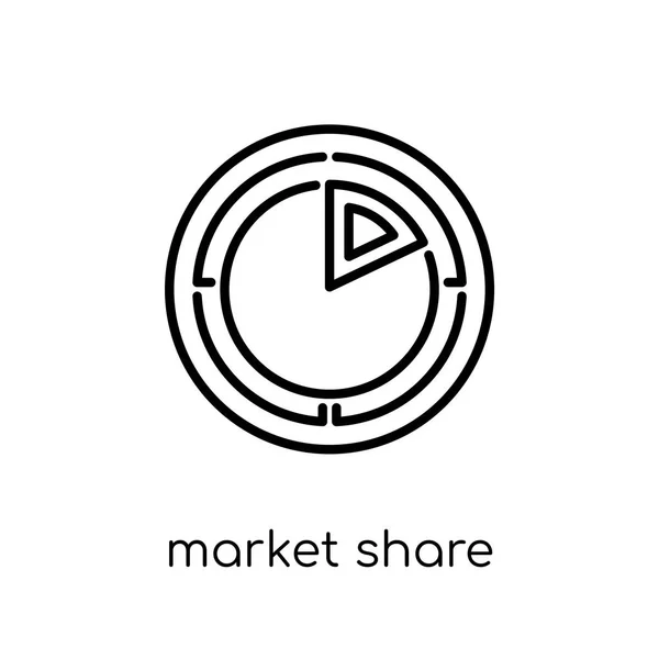 Market Share Icon Trendy Modern Flat Linear Vector Market Share — Stock Vector