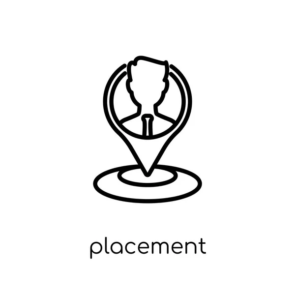 Icône Placement Icône Placement Vectoriel Linéaire Plat Moderne Tendance Sur — Image vectorielle