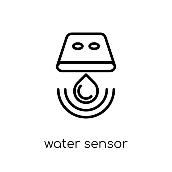 水传感器图标 时尚现代平面线性矢量水传感器图标在白色背景上从细线一般收集 可编辑的轮廓笔划矢量例证 — 图库矢量图片