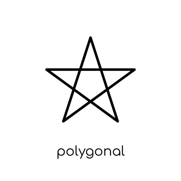 Icono Señal Ascendente Poligonal Icono Señal Ascendente Poligonal Vector Lineal — Archivo Imágenes Vectoriales