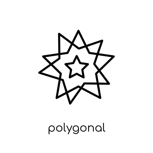 Icono Poligonal Múltiples Estrellas Moderno Moderno Vector Lineal Plano Poligonal — Vector de stock