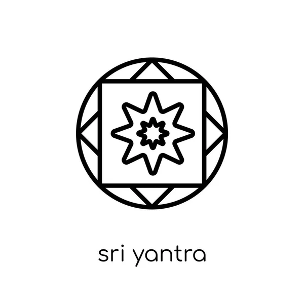 Sri Yantra Ikonen Trendiga Moderna Platt Linjär Vektor Sri Yantra — Stock vektor