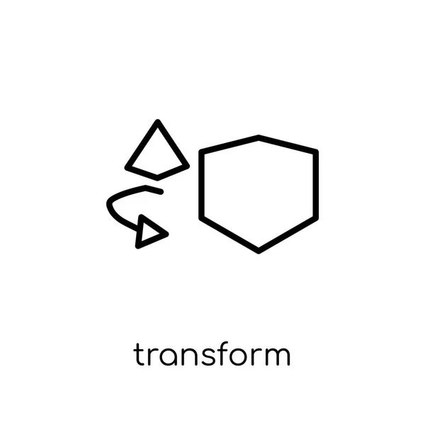 Symbol Transformieren Trendy Modernen Flachen Linearen Vektor Transformieren Symbol Auf — Stockvektor