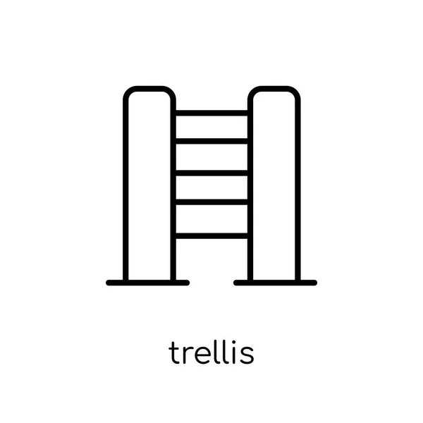 Trellisova Ikona Trendy Moderní Ploché Lineární Vektorové Trellis Ikonu Bílém — Stockový vektor