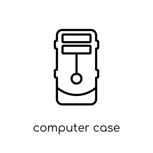 Ikon Kasus Komputer Trendy Modern Datar Vektor Linear Computer Case - Stok Vektor