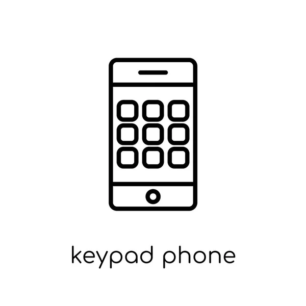 Значок Телефона Клавиатурой Модный Современный Плоский Линейный Вектор Иконка Телефона — стоковый вектор