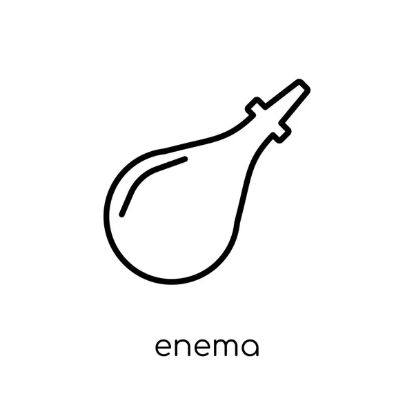 Icono Enema Moderno Vector Lineal Plano Moderno Icono Enema Sobre — Vector de stock