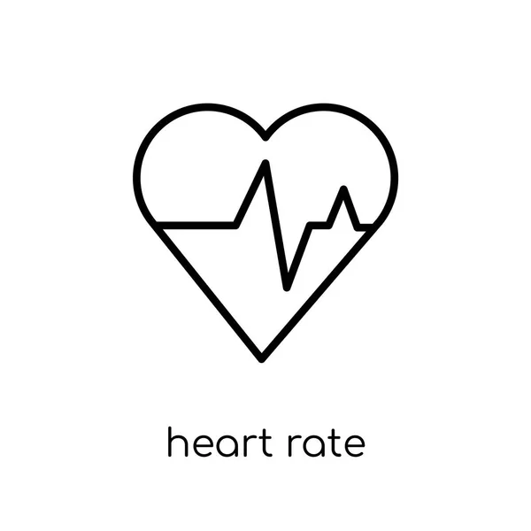 Kalp Hızı Simgesi Modaya Uygun Modern Düz Doğrusal Vektör Kalp — Stok Vektör