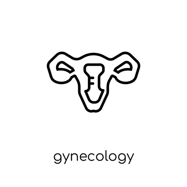 Gynaecologie Pictogram Trendy Modern Plat Lineaire Vector Gynaecologie Pictogram Witte — Stockvector