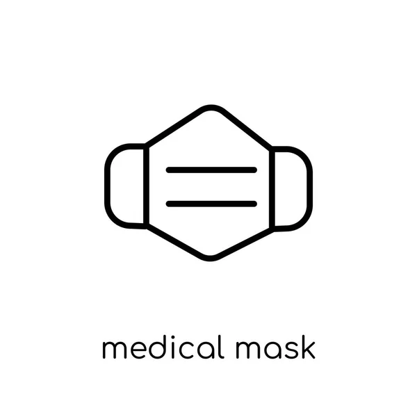 Medizinische Maske Ikone Trendige Moderne Flache Lineare Vektor Medizinische Maske — Stockvektor