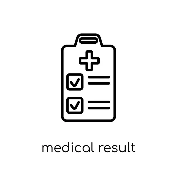 Icono Resultado Médico Moderno Vector Lineal Plano Moda Icono Resultado — Vector de stock