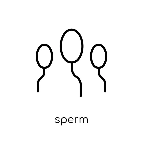 Icône Sperme Tendance Moderne Plat Vecteur Linéaire Icône Sperme Sur — Image vectorielle