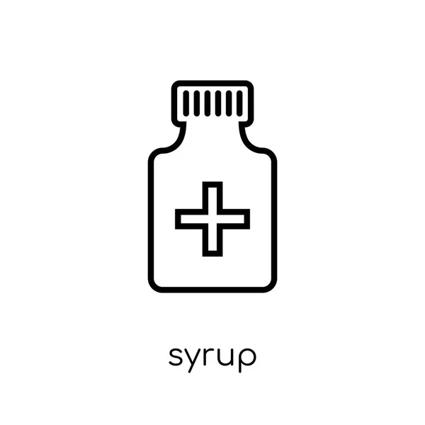 Sirup Symbol Trendige Moderne Flache Lineare Vektorsirup Symbol Auf Weißem — Stockvektor