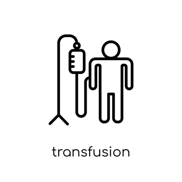 Icona Della Trasfusione Trendy Moderno Vettore Lineare Piatto Icona Trasfusione — Vettoriale Stock