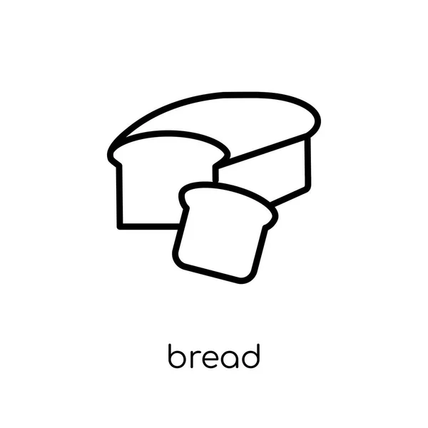 Chléb Ikona Trendy Moderní Ploché Lineární Vektorové Chléb Ikona Bílém — Stockový vektor