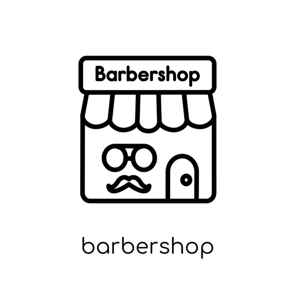 Barbershop Pictogram Trendy Moderne Vlakke Lineaire Vector Barbershop Icoon Een — Stockvector