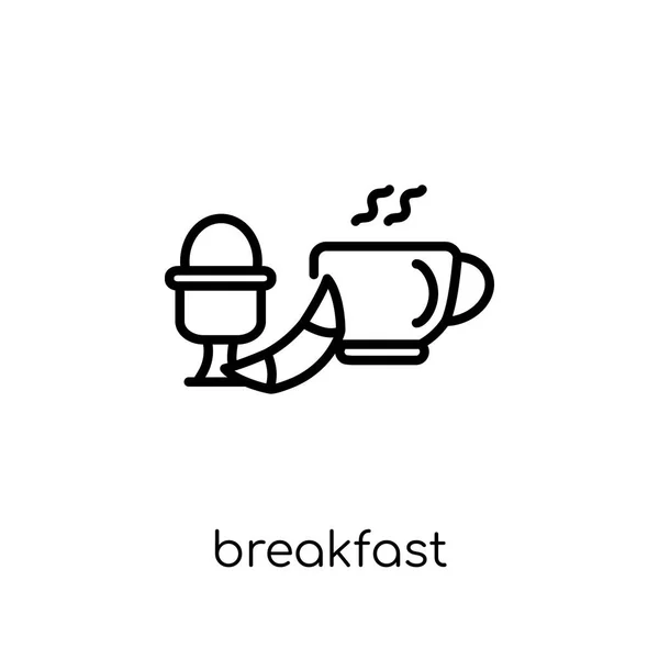 Πρωινό Στο Εικονίδιο Μοντέρνα Σύγχρονη Επίπεδη Γραμμικά Διανυσματικά Εικονίδιο Πρωινό — Διανυσματικό Αρχείο