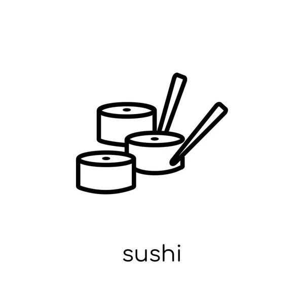 Icono Sushi Icono Moderno Moderno Sushi Vector Lineal Plano Sobre — Archivo Imágenes Vectoriales