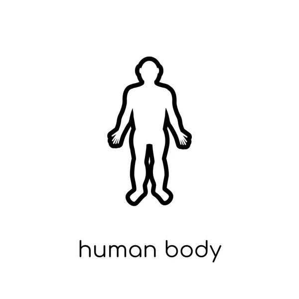 Cuerpo Humano Pie Icono Negro Moderno Moderno Vector Lineal Plano — Vector de stock