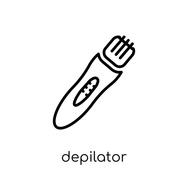 Depilator Icon Trendy Modern Flat Linear Vector Depilator Icon White — Stock Vector