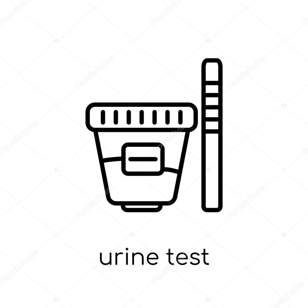 urine test icon. Trendy modern flat linear vector urine test icon on white background from thin line General collection, editable outline stroke vector illustration