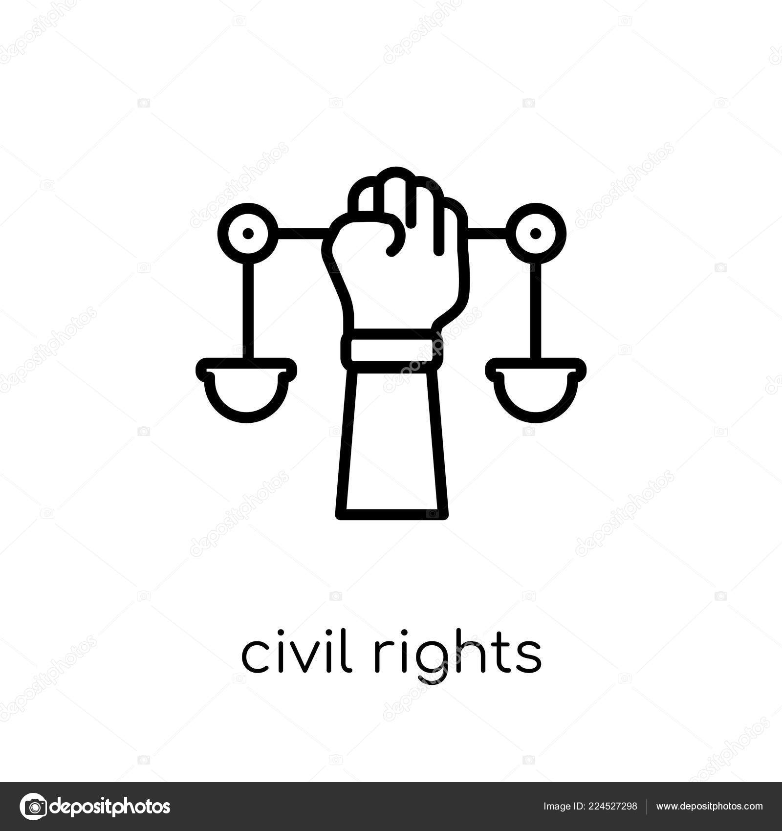Civil Rights Icon Trendy Modern Flat Linear Vector Civil Rights ⬇ ...