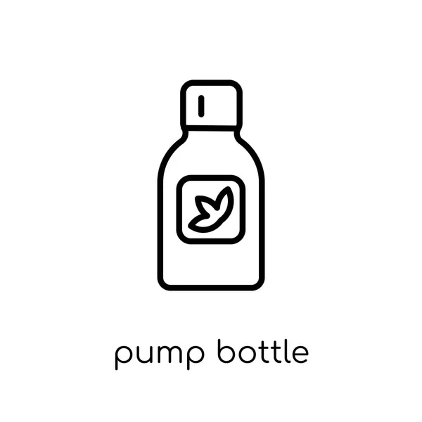 Pumpflaschensymbol Trendige Moderne Flache Lineare Vektor Pumpe Flasche Symbol Auf — Stockvektor