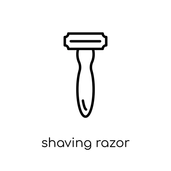 Rakning Razor Ikonen Trendiga Moderna Platt Linjär Vektor Rakning Razor — Stock vektor