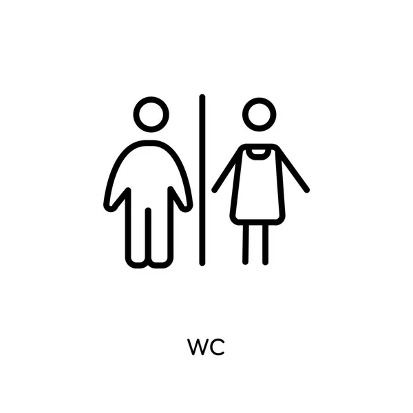 Значок Туалету Модний Сучасний Плоский Лінійний Вектор Значок Туалету Білому — стоковий вектор