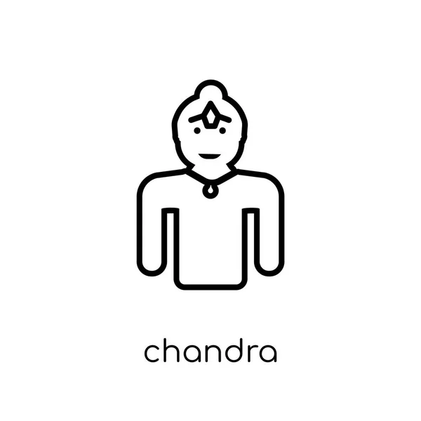 Ícone Chandra Moderno Moderno Vetor Linear Plano Ícone Chandra Fundo — Vetor de Stock