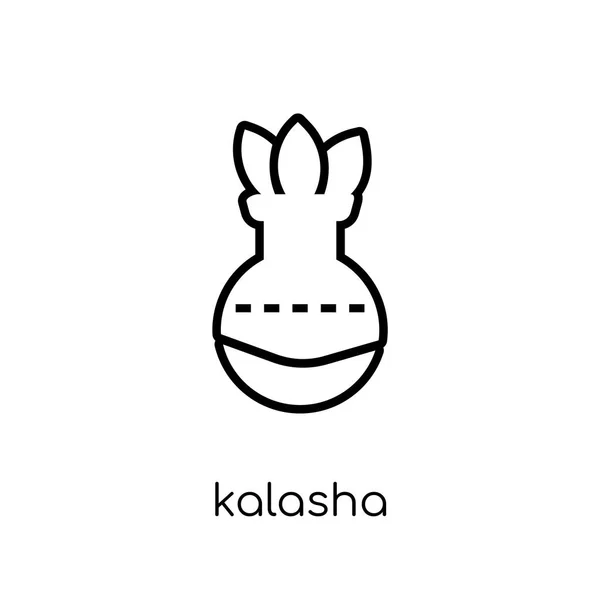 Icona Kalasha Trendy Moderno Vettore Lineare Piatto Icona Kalasha Sfondo — Vettoriale Stock